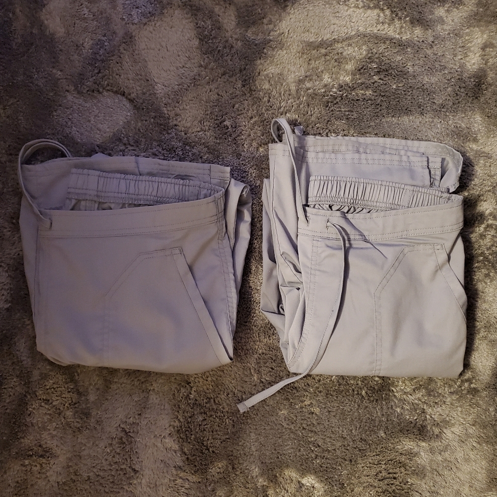 2 S Light Grey Cherokee Scrub Pants